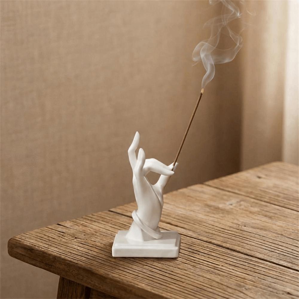 Zen Style Hand Shaped Incense Burner 3D Printed Hand Shaped Incense Stick Burner Aromatherapy