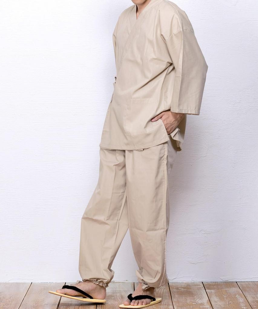 Samue All Seasons Men's Japanese workwear - Summer/Winter (LL, Rice Ivory)