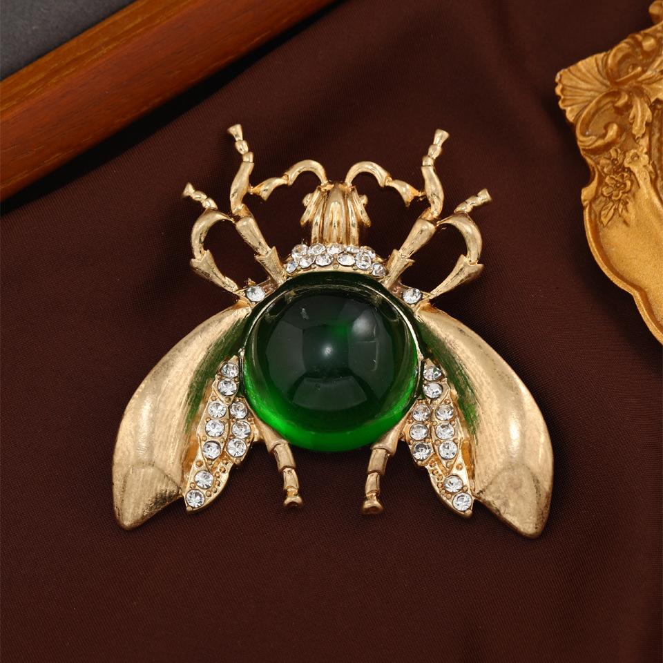 Women Girls Classic Transparent Jelly Belly Cicada Brooches Pins Vintage Creative Insect Series Badges Buckle For Lady