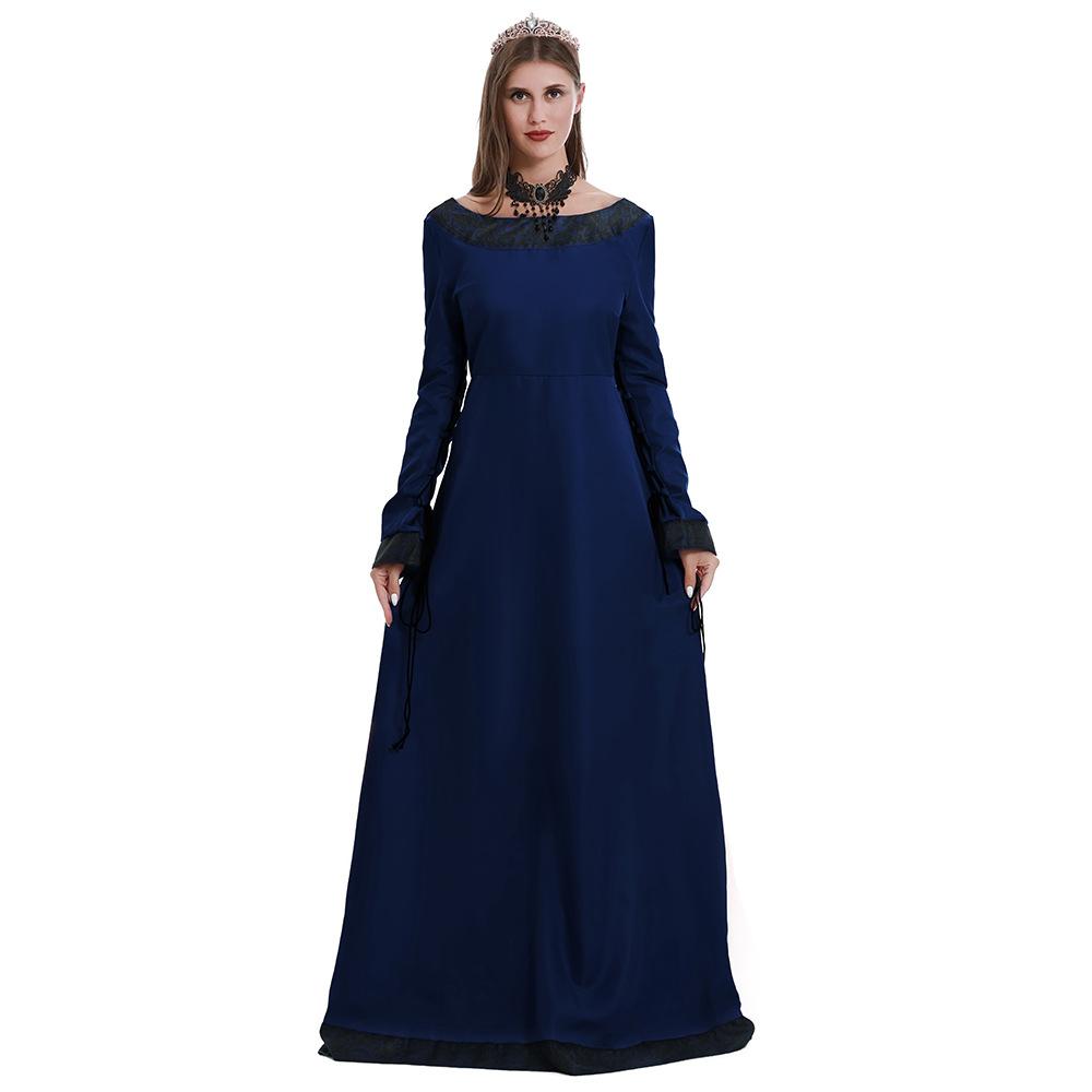 

Женское независимое платье в средневековом ретро-стиле, женская одежда для выступлений с длинным рукавом 3XL