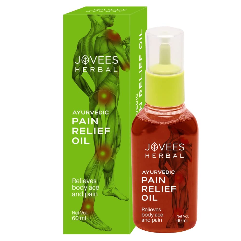 Jovees Herbal Pain Relief Oil 60 Ml For Joint Pain Muscle Back Knee Shoulder Relief Ayurvedic Formula
