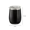 Stainless Steel Tumbler | Coffee Mug | Double Wall, Sweat-Proof Sipper with Lid for Hot & Cold Drinks | BIS-Approved | 300ml (Glossy Black Finish)