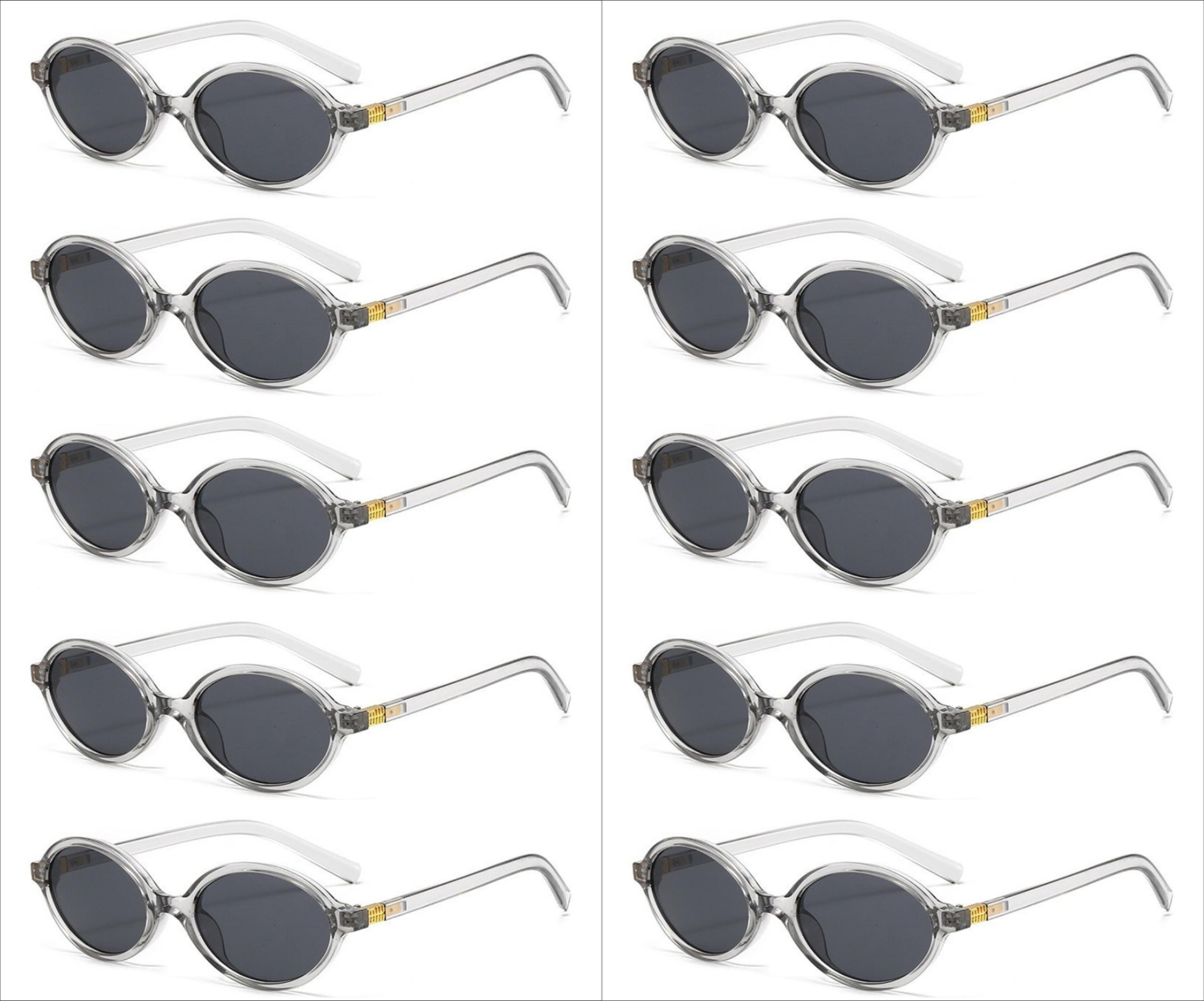 

10 шт. Модные корейские милые крутые пикантные женские мужские солнцезащитные очки Ретро овальные модные очки