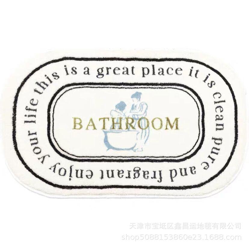Non-Slip Bath Mat Floral Doormat Absorbent Carpets Entrance Rug Balcony Floor Mats Living Room Bathroom kitchen decor plush Rugs