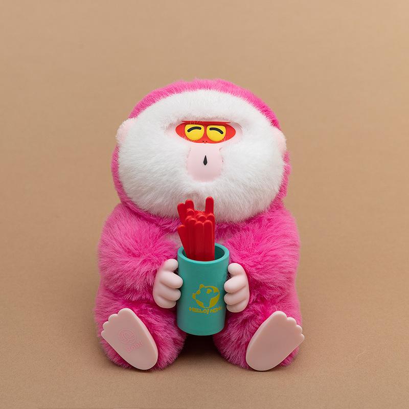 

Creatively sign orangutan plush toys to give friends birthday gifts, desk pendulum study partner housewarming pendant 13cm【0.18kg】 рожевий