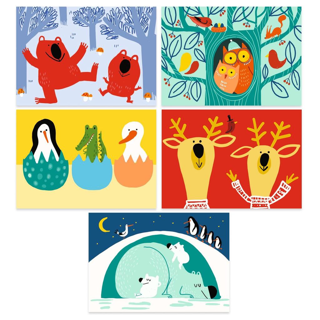 DJECO Animal Scratch Art Cards Scratch and Color Animal Scratch Educational Toy for and Toddlers Perfect for Sports and Autumn Evenings - Art,