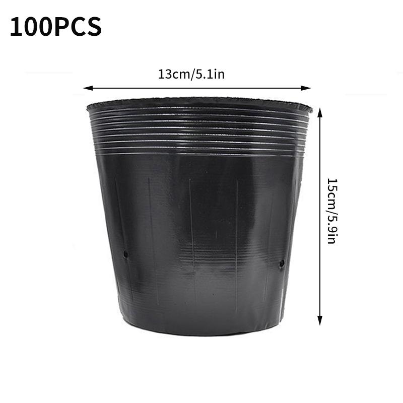 

100 шт. Пластиковые горшки для рассады, утолщенные стаканчики для рассады, садовые овощи, посадка, питательная чаша, пересадка, цветы, горшок, контейнер