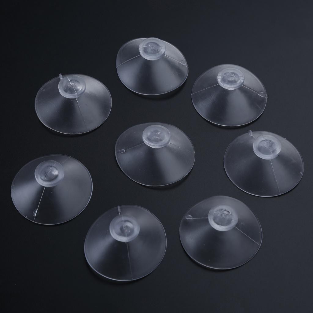 50 Stück Klare Saugnäpfe Ohne Haken Pilzköpfe Saugnapf-Pads PVC-Kunststoff-Sauger für Glas-Tischplatten Wiederverwendbar