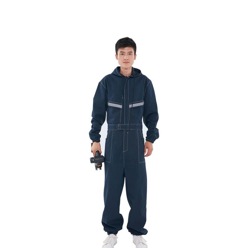 Men s Reflective Denim Work Jumpsuit XXXXL