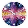 High-Quality Abstract High-Quality Art High-Quality Purple High-Quality Wooden High-Quality Wall High-Quality Clock, 10-24Inch High-Quality Silent