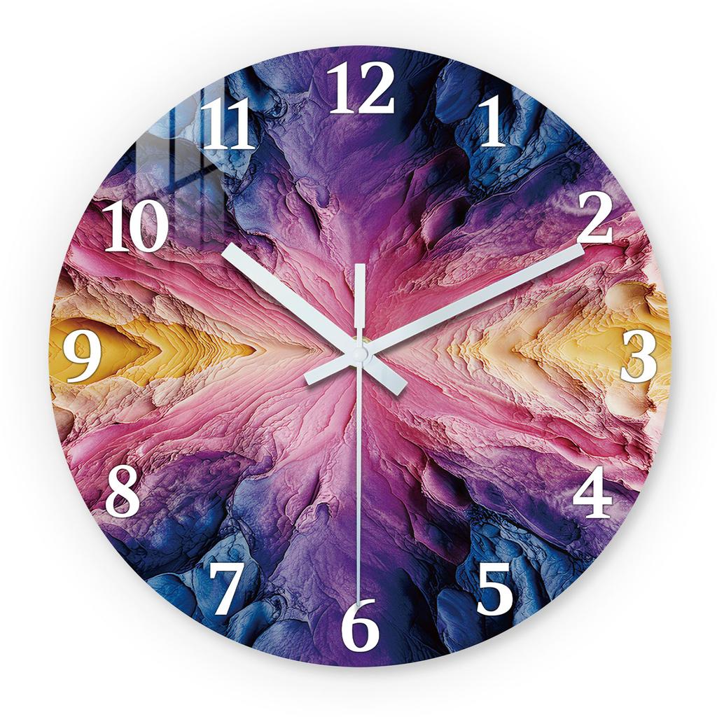 Top-Grade Abstract Premium-Quality Art Top-Grade Purple Top-Grade Wooden First-Class Wall First-Class Clock 10-24Inch First-Class Silent