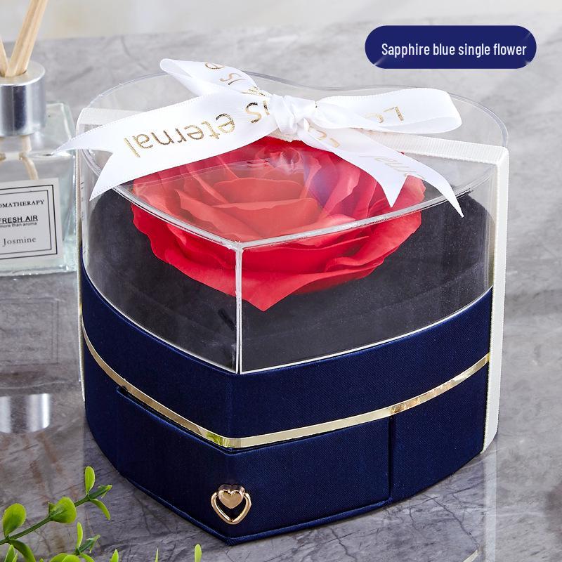 

Подарочная коробка для украшений и парфюмерии в форме сердца с шелковым выдвижным ящиком - Идеально для Дня святого Валентина 520