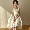 Mädchen Rock Sommer Kinderkleidung Koreanischer Stil Mädchen Baby Mode Einfarbige Spitze Neckholder Rock Lässig Einfach Täglich