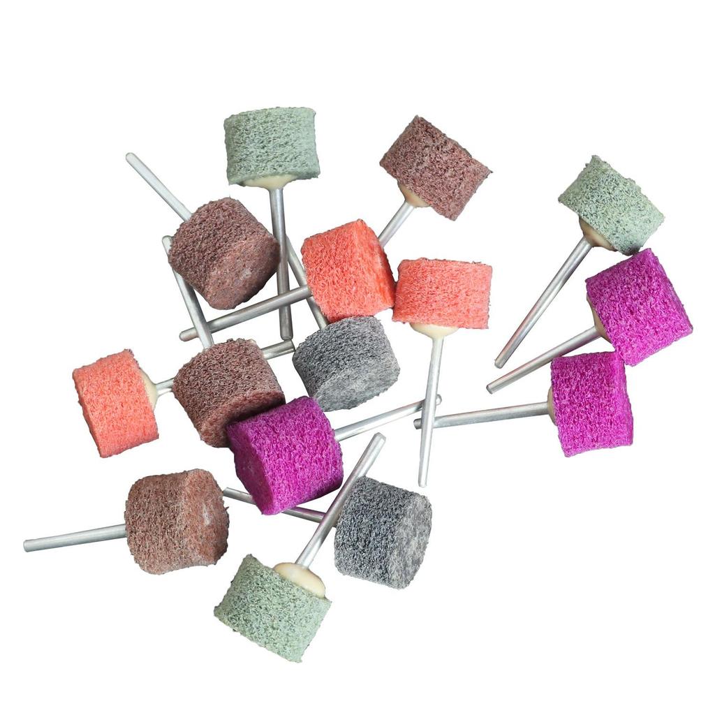 Koło polerskie, głowica szlifierska z włókna, nylonowa końcówka ścierna, miniaturowa szczotka, narzędzie do szlifowania i polerowania, zestaw polerek do biżuterii, trzpień 3 mm