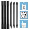 6Pcs  Double Tip Fabric Marker No Fading No Bleeding, Double Tip Black Fabric Paint Pen for Clothes Hat Canvas Bag Shoes