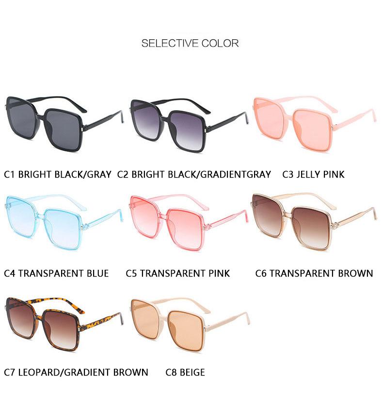 Mode Übergroße Sonnenbrille Damen Luxus Designer Vintage Quadratische Sonnenbrille Klassische Brille für Damen UV400 Großer Rahmen