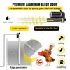 Automatic Chicken Coop Door, Timer and Light Sensor Chicken Door Opener, 12V 66W Chicken Coop Door, Electric Poultry Door Opener Kit with Infrared