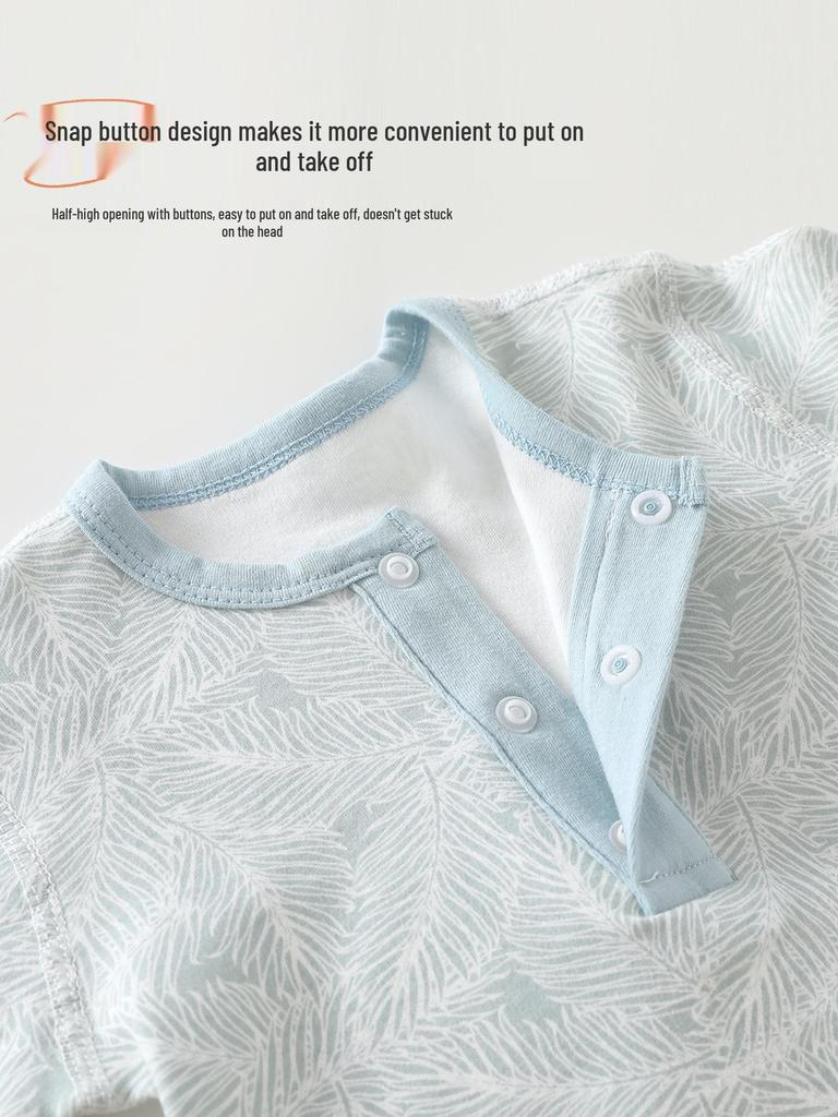 Leaf Cotton Flannel Baby Autumn Pajama Set - 100% Cotton