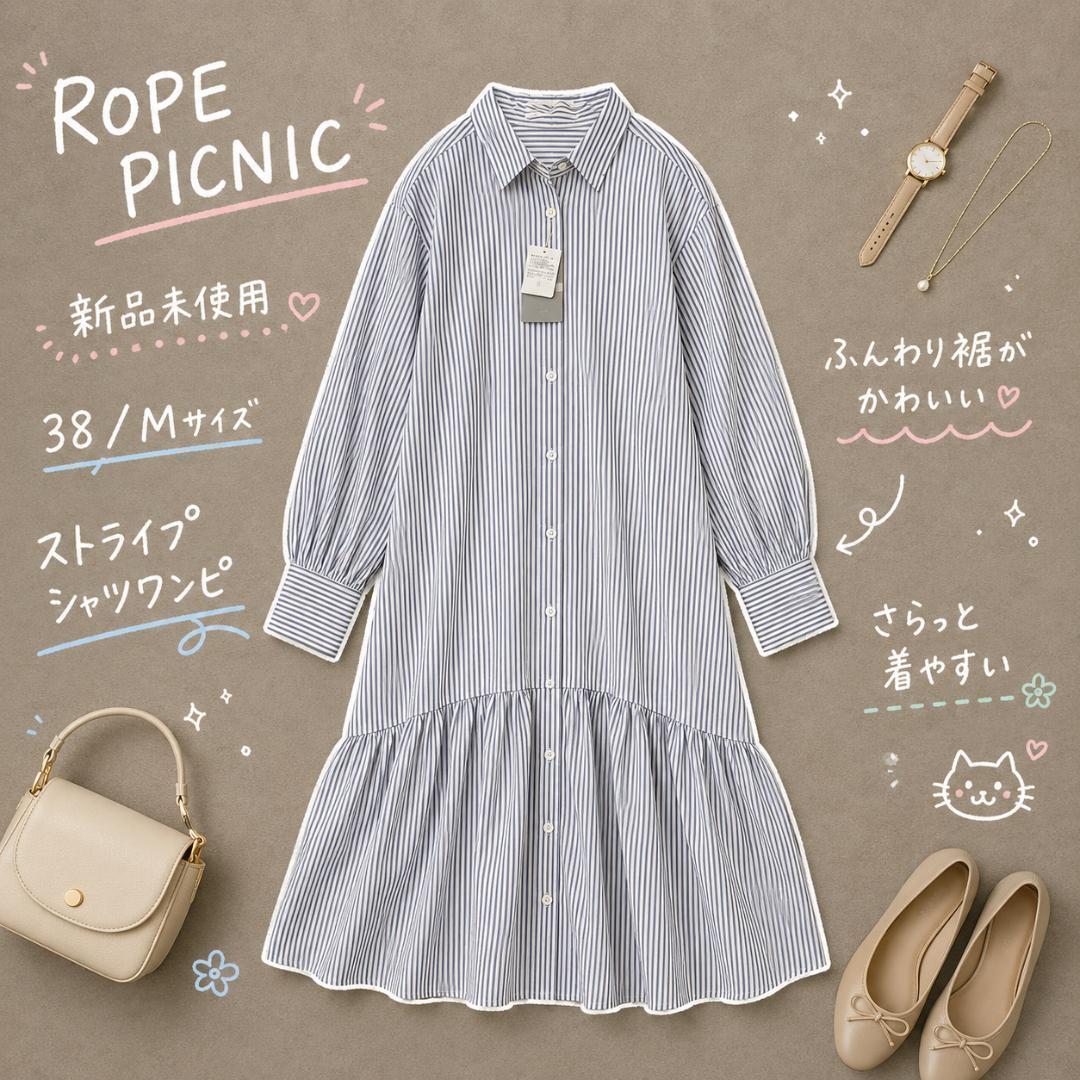 ROPE  PICNIC Striped shirt dress New with tag Rope Picnic