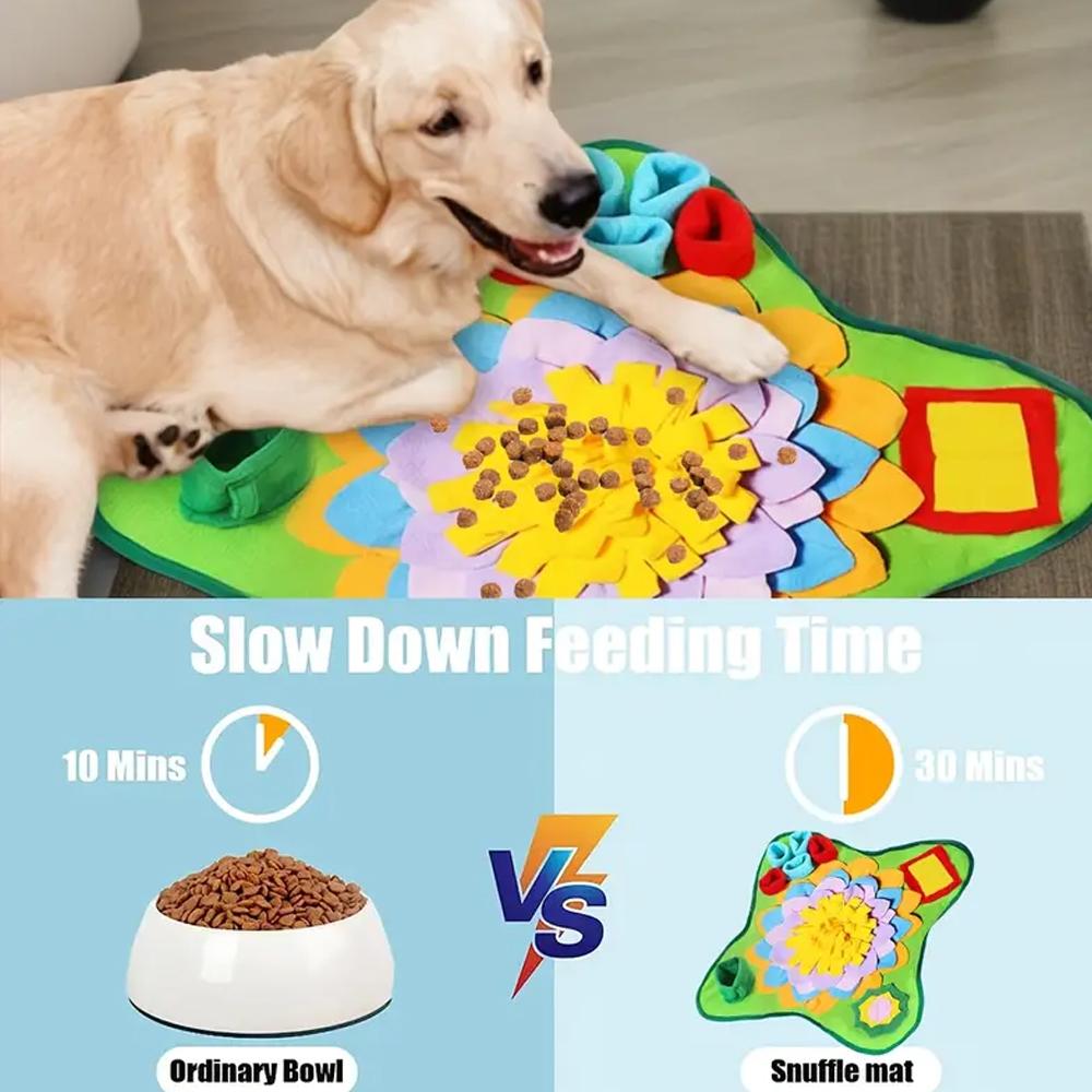 Dogs Snuffle Mat Pet Feeding Mats Puppy Sniffing Pad Interactive Puzzle Toys for Multiple Breeds Training and Stress Release
