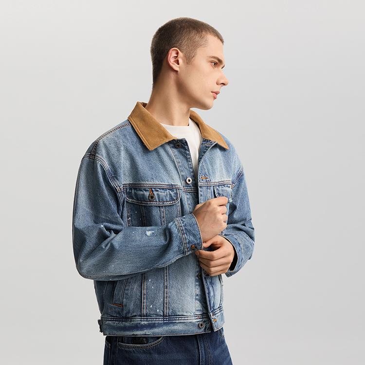 Lee 101J Knight Jacket Comfortable Version 101 Denim Jacket Men Jackets Medium-Blue LMT011881211013A09
