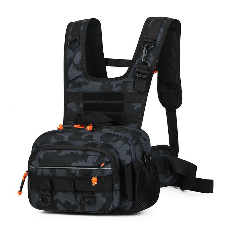 Multifunctional Outdoor Sports Chest Bag Large Capacity New Tactical Chest Bag Camouflage Sports Men's Vest Backpack