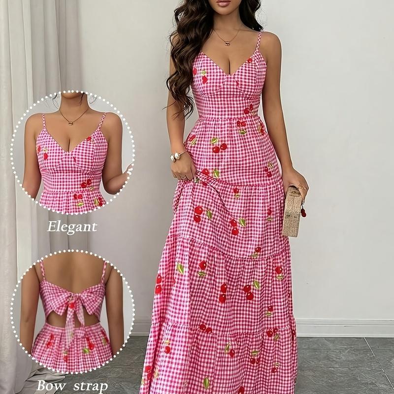 European Style Fashion Elegant Spaghetti Strap Maxi Dress S