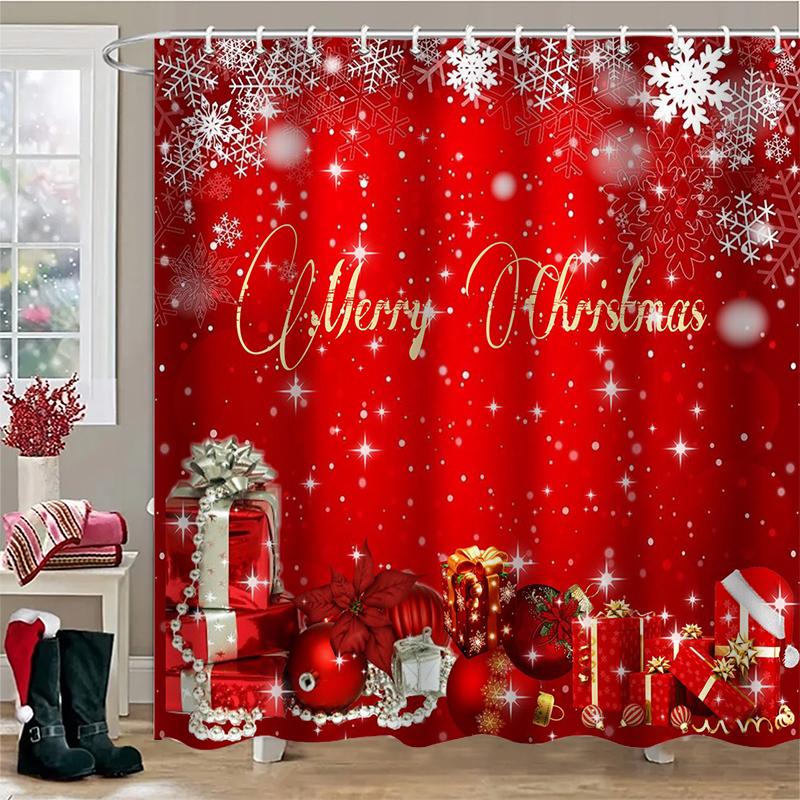Merry Christmas Tree Bathroom Shower Curtain Waterproof fabric bathroom Curtain With 12 Hooks Sunflower Home Deco Free Ship