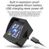 TPMS Solar Charging Motorcycle TPMS Motor Tire Pressure Tyre Temperature Monitoring Alarm System with 2 External Sensors
