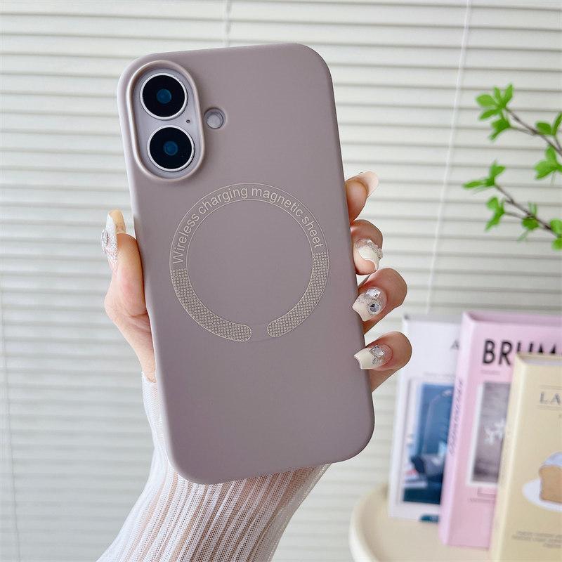 Luxusní barevné pouzdro pro bezdrátové nabíjení Magsafe pro iPhone 16 14 13 11 12 15 Pro Max Plus Shockproof Armor Bumper Bumper Soft Cover