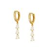 Color water drop earrings women's European and American trend minimalism fashion versatile earrings earrings
