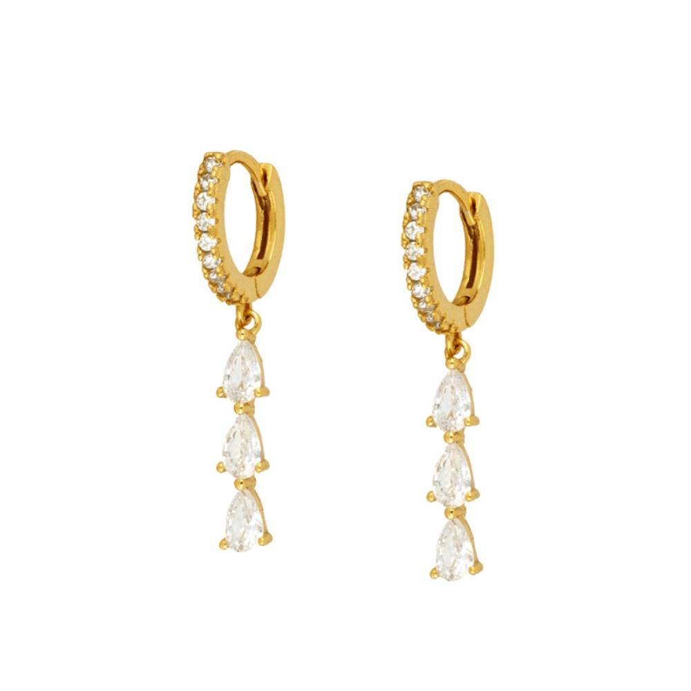 Color water drop earrings women's European and American trend minimalism fashion versatile earrings earrings