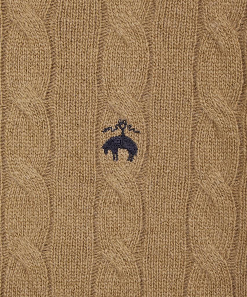 BROOKS BROTHERS Wool Cable Sweater (Beige) (Bbwrmbf401)