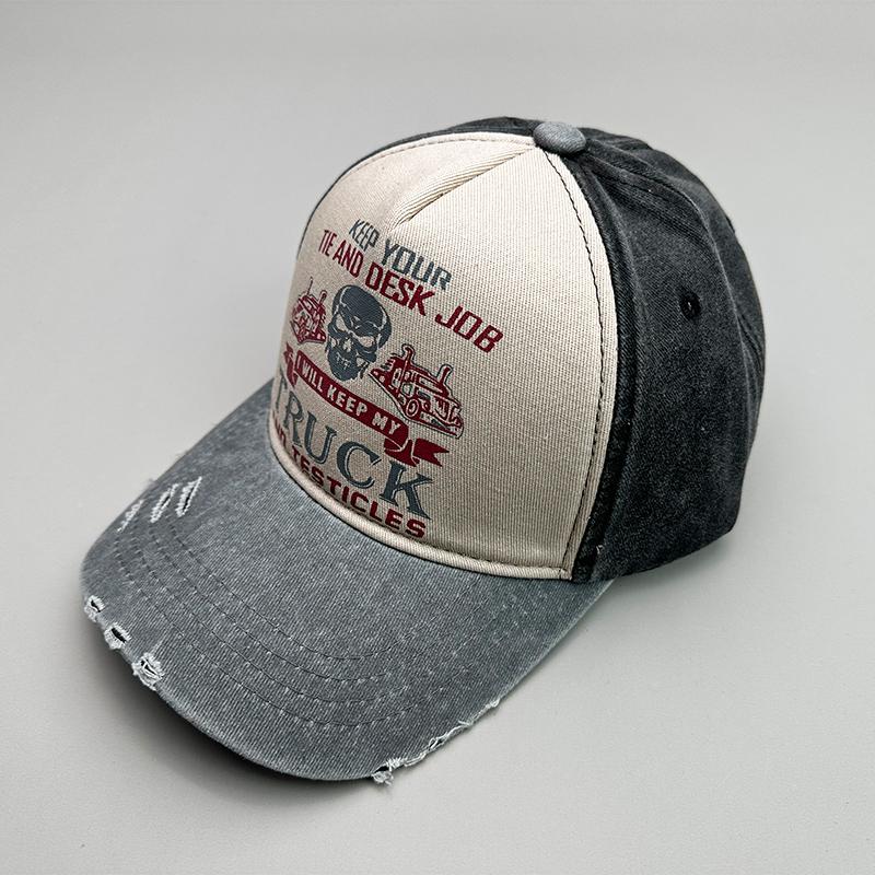 Motorcycle Sunshade Men Women Baseball Hats Cotton American Style Retro Contrasting Colors Fashion Snapback Caps Versatile New