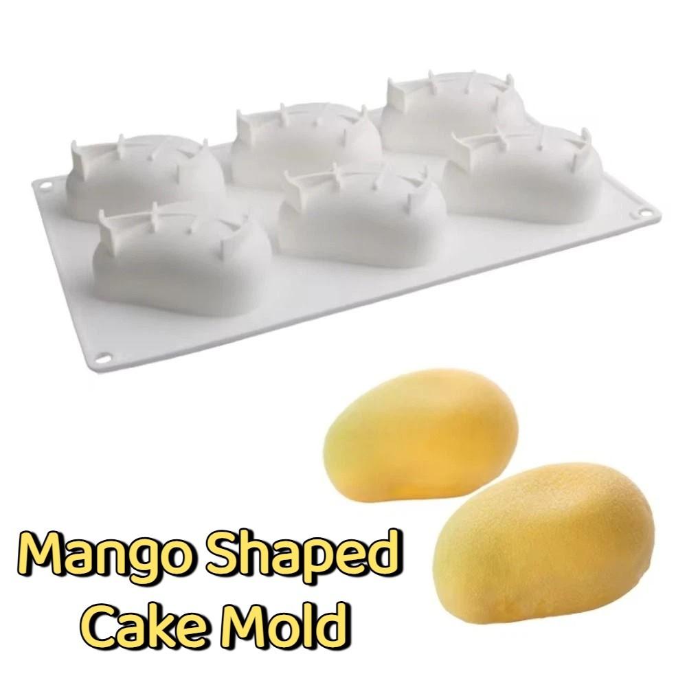 Non-stick Realistic Fruit Baking Mold 6 Cavity Silicone Cake Molds  Household