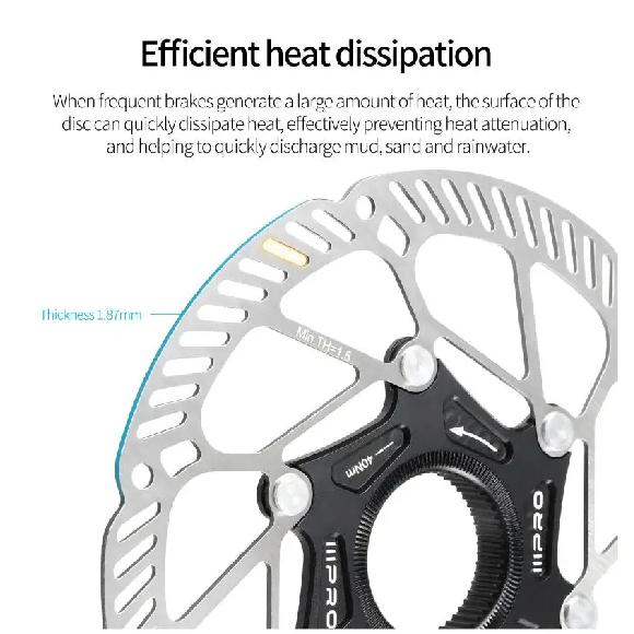 IIIPRO רוטור בלם דיסק Centerlock אולטרה-קל לאופניים כביש דיסק בלם פיזור חום הידראולי רוטור דיסק 140/160/180/203 מ"מ