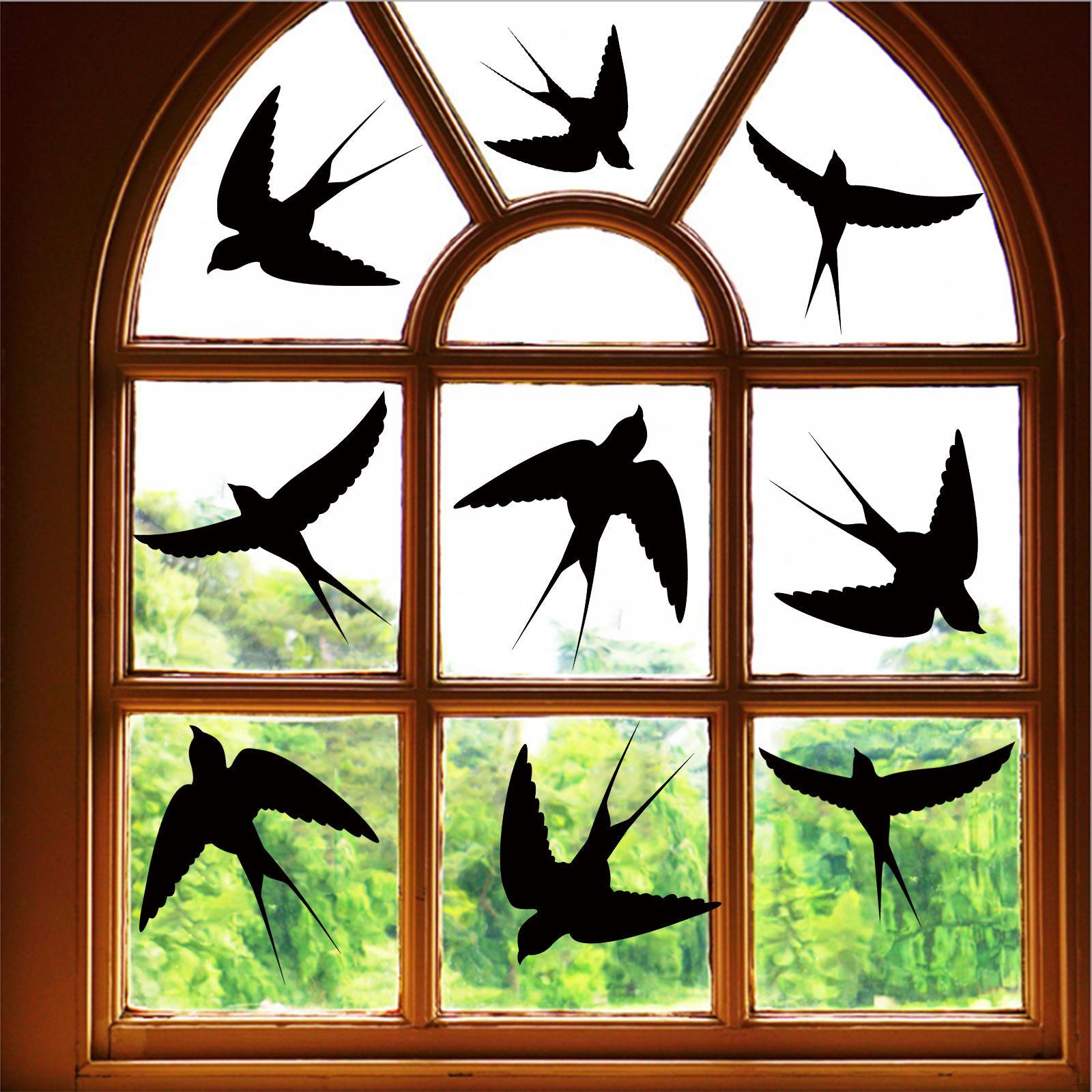 Bird Stickers Anti Collision Window Clings, 6 Sheets 20Pcs ,Glass Doors Decorations Decals