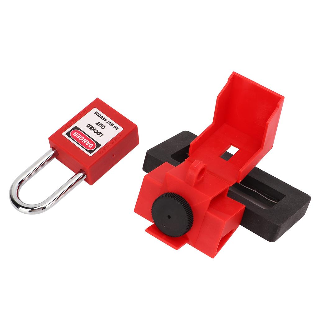 Breaker Lockout Device Strong Nylon Metal Impact Resistant Easy Operation Clamp On Breaker Lockout with Padlock