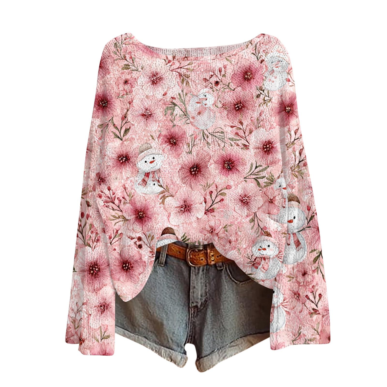 

Женские осенние свитера с длинным рукавом, топы с принтом, пуловеры, свободная нарядная повседневная базовая одежда XXL красный