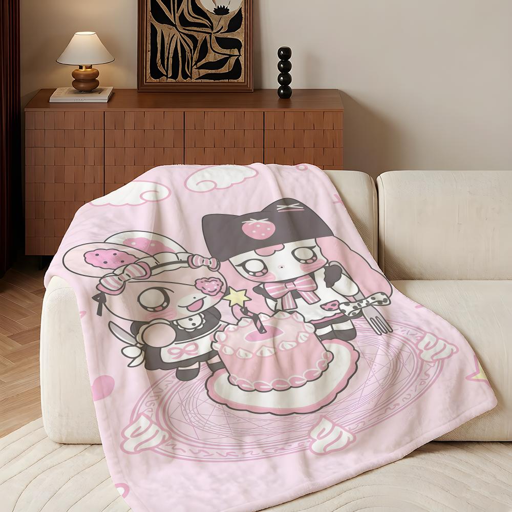 Cartoon F-Fufu A-And B-Bibi Throw Flannel Throw Blanket, Lightweight Cozy, Durable Washable Cute Cool