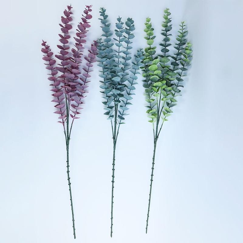 Simulation Green Plant Eucalyptus Leaf Home Decoration Desktop Flower Arrangement Plastic Fake Flower Wedding Flower