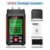 Two Pins Wood Moisture Meter Digital Humidity Meter with 3 Colours Backlit,Timber Damp Detector for Check Firewood/Drywall