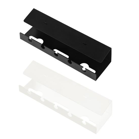 Office Desk Cable Organizer Box Under-Desk Router Power Strip Holder Wire Management Holder No Drilling Adhesive Cord Storage Container