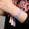 European-Style Adjustable Friendship Bracelet for Women – Handmade Woven Tassel Wristband