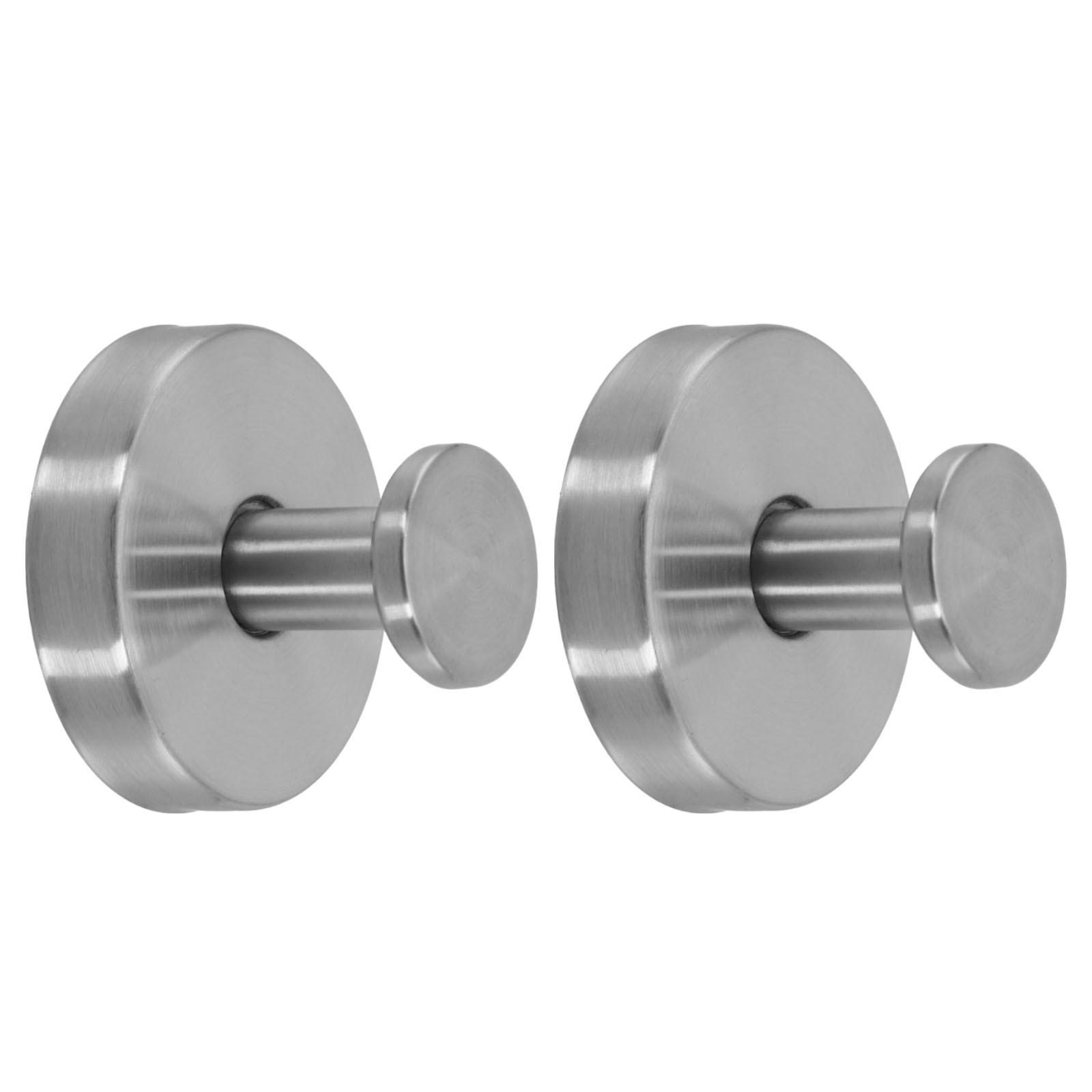 Brushed Nickel Finish Bathroom Hooks Shower Hooks Suction Cup Hooks 2pcs