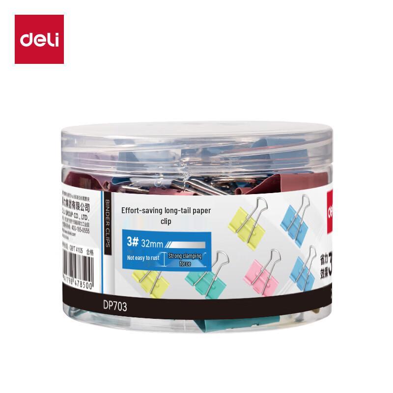 Deli 32mm Colored Binder Clips
