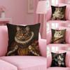 Renaissance Königliche Katze Lustiger Kissenbezug Anti-Hausstaubmilben Unsichtbarer Reißverschluss Sofa Bett