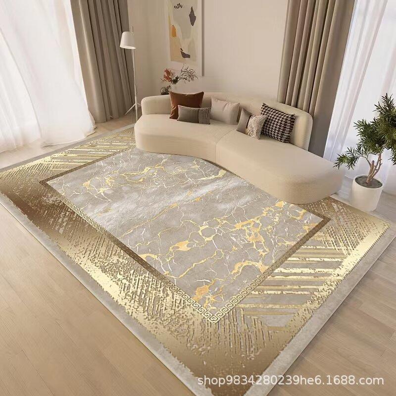 European Style Living Room Decoration Carpet Coffee Table Mat Bedroom Study Carpet Anti Slip and Wear-resistant