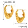 Irregular Multi-Layer Linear Earrings: Trendy Gold-Plated Titanium Steel Jewelry