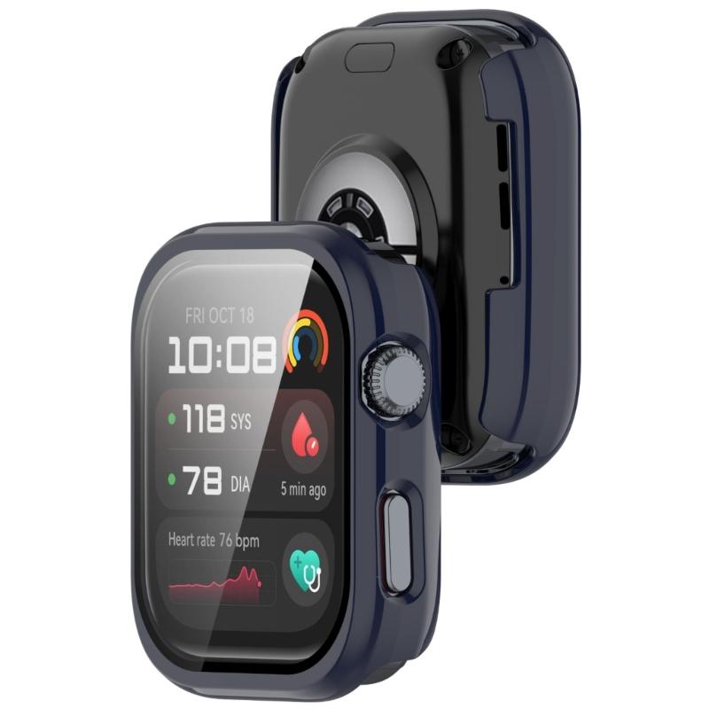 Scratch Proof Protective Cover For Smartwatch With Integrated Screen Guard Shockproof Prevents Damage PC Tempered Glass